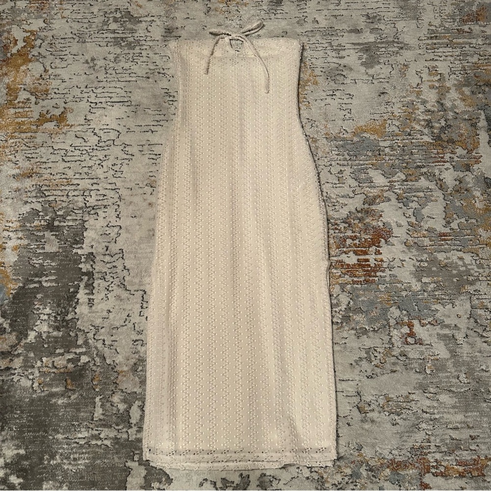 Forever 21 Cream Crochet Midi Dress S